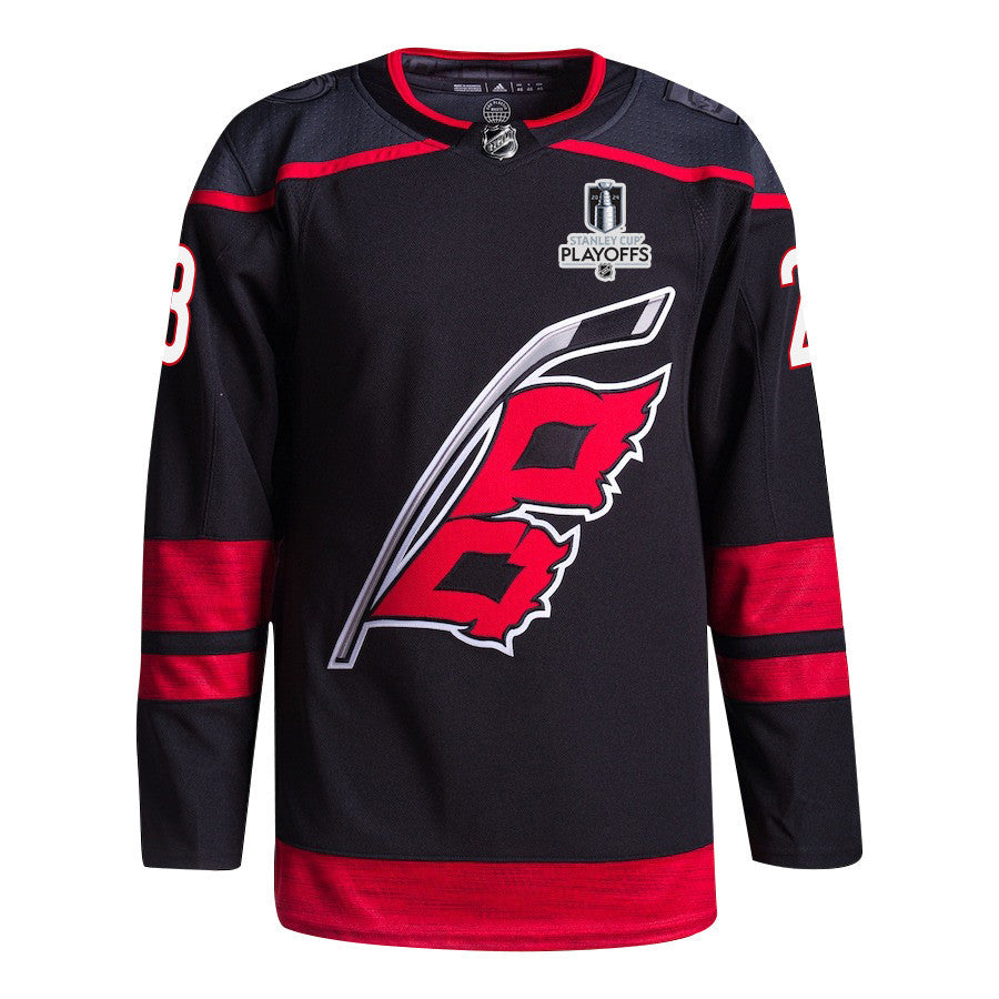 Stefan Noesen 23 Carolina Hurricanes 2024 NHL Playoffs Patch Home Jersey - Men, Black