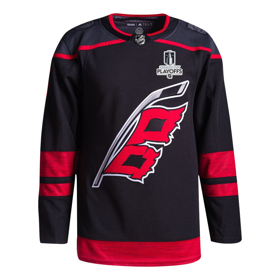 Jalen Chatfield 5 Carolina Hurricanes 2024 NHL Playoffs Patch Home Jersey - Men, Black