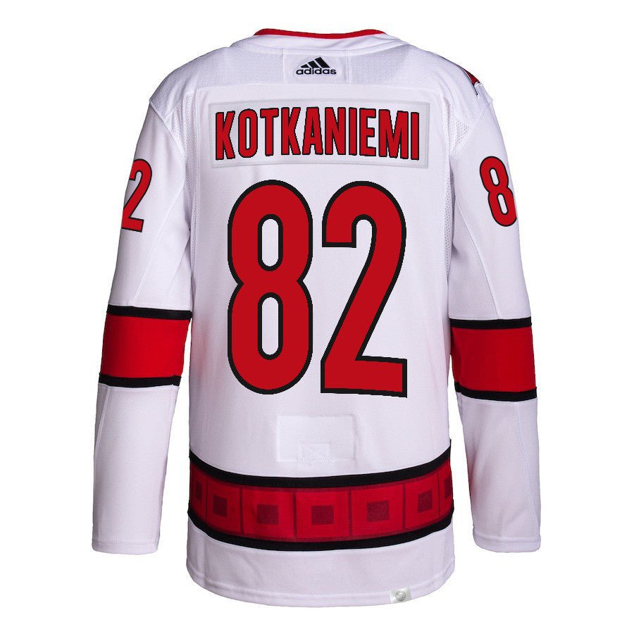 Jesperi Kotkaniemi 82 Carolina Hurricanes 2024 NHL Playoffs Patch Away Jersey - Men, White