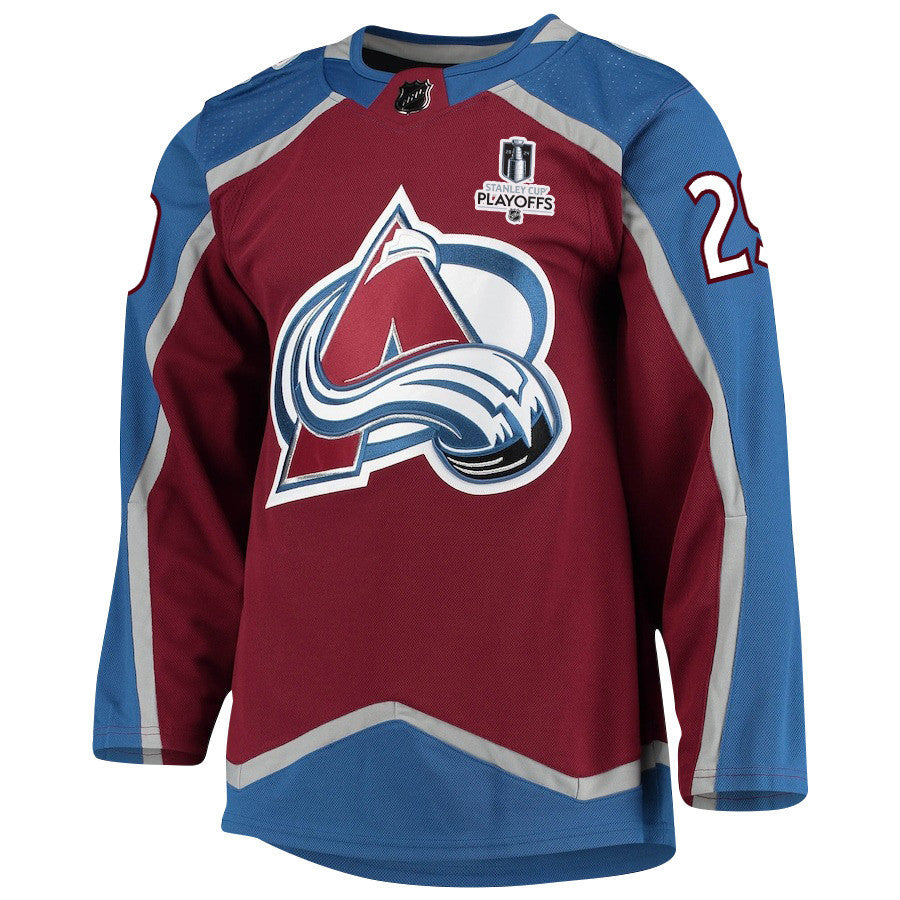 Nathan MacKinnon 29 Colorado Avalanche 2024 NHL Playoffs Patch Home Jersey - Men