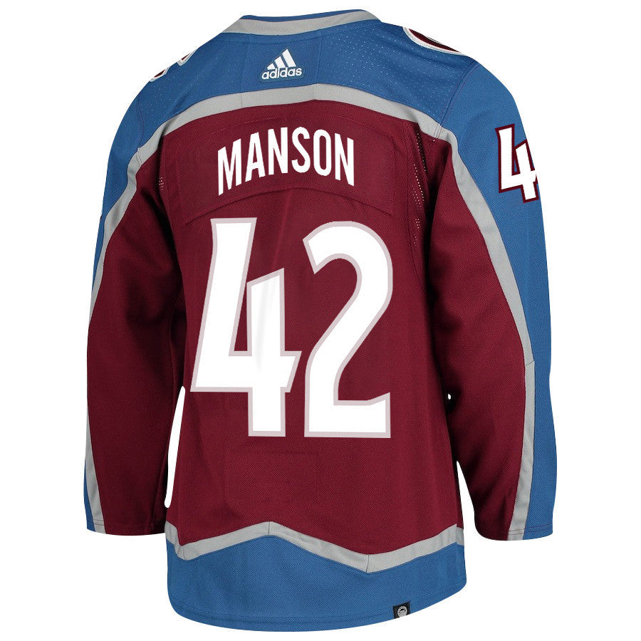 Josh Manson 42 Colorado Avalanche 2024 NHL Playoffs Patch Home Jersey - Men