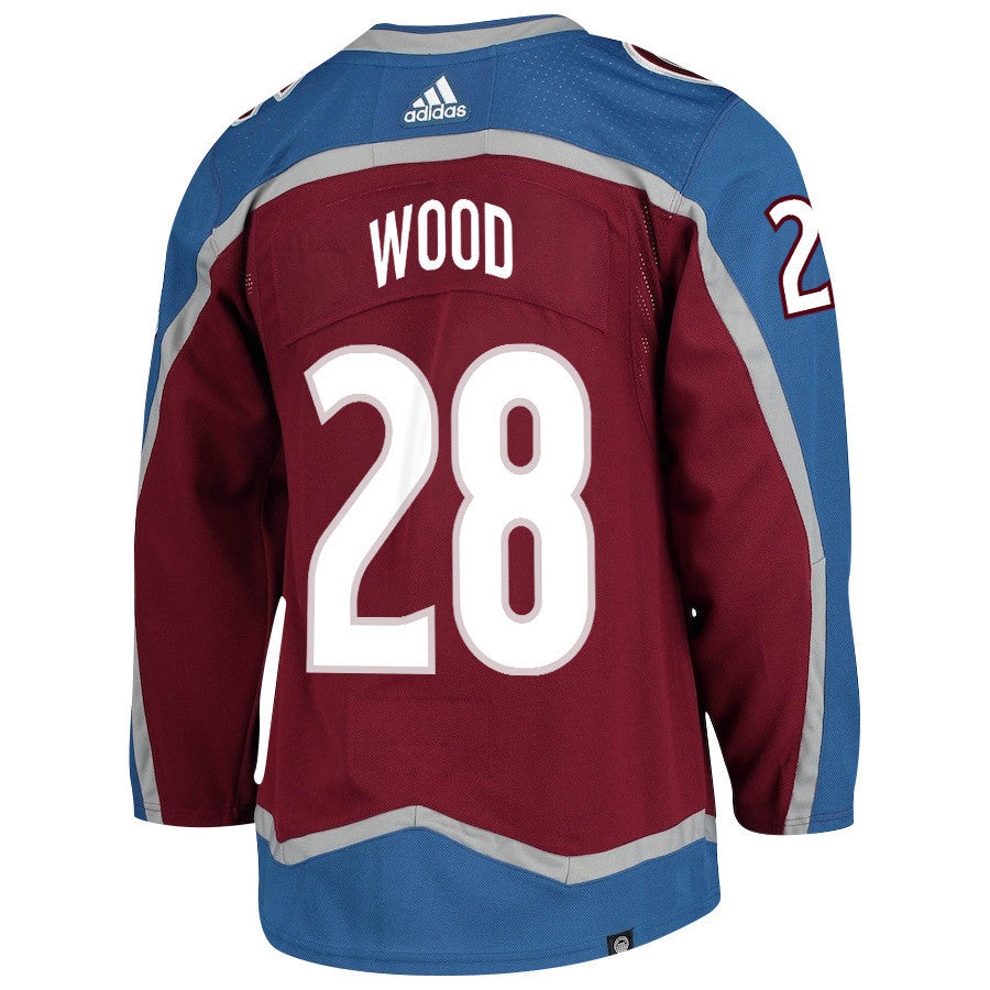Miles Wood 28 Colorado Avalanche 2024 NHL Playoffs Patch Home Jersey - Men