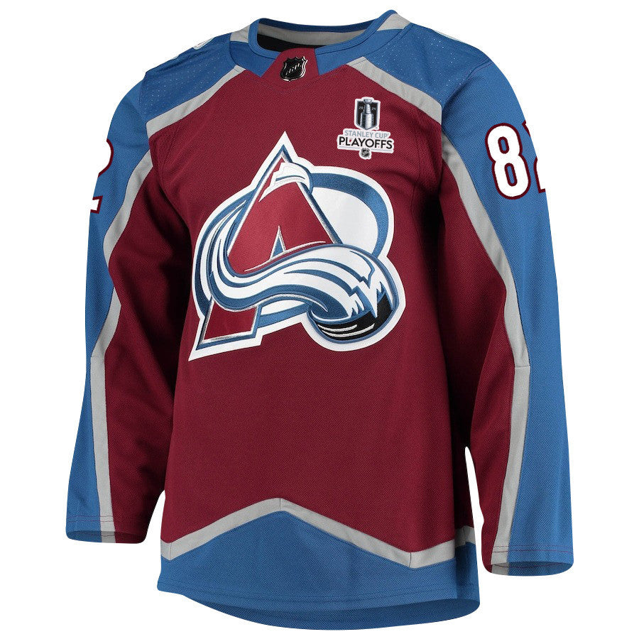 Caleb Jones 82 Colorado Avalanche 2024 NHL Playoffs Patch Home Jersey - Men