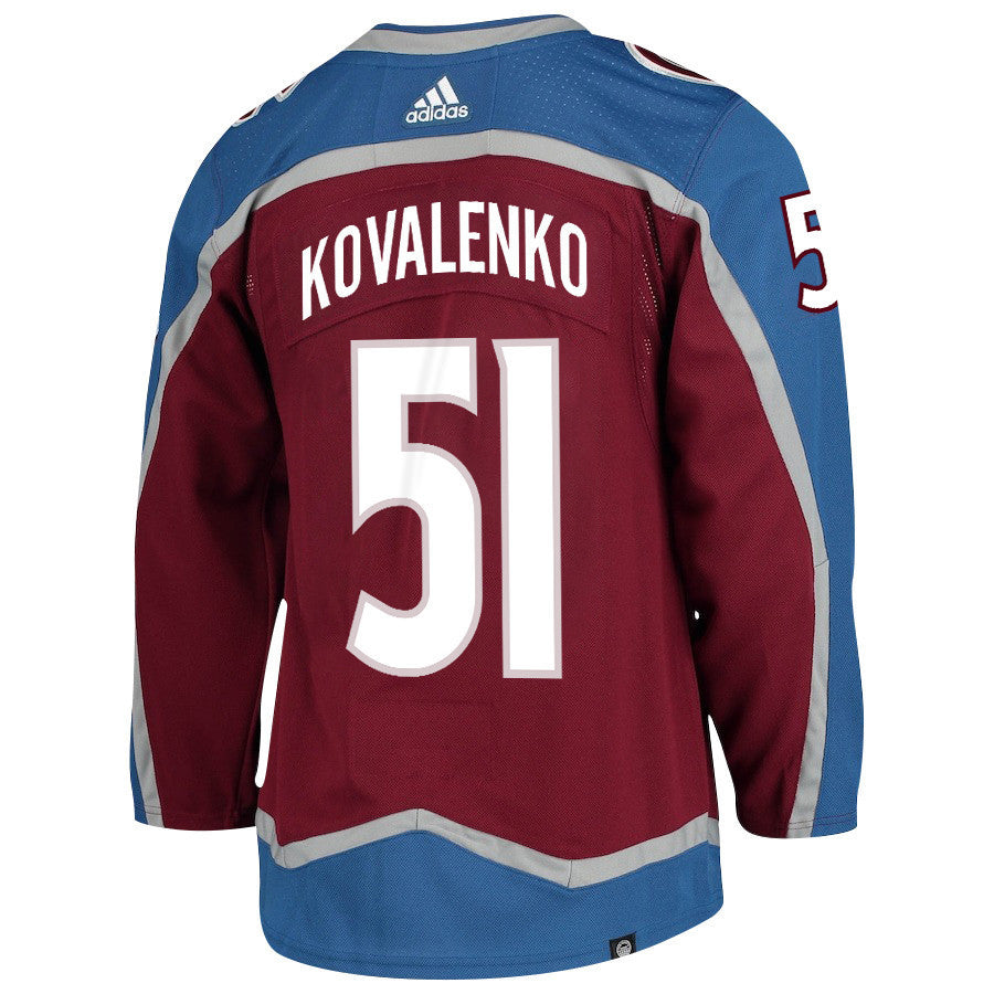 Nikolai Kovalenko 51 Colorado Avalanche 2024 NHL Playoffs Patch Home Jersey - Men
