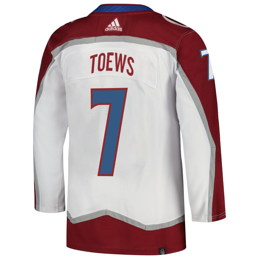 Devon Toews 7 Colorado Avalanche 2024 NHL Playoffs Patch Away Jersey - Men, White