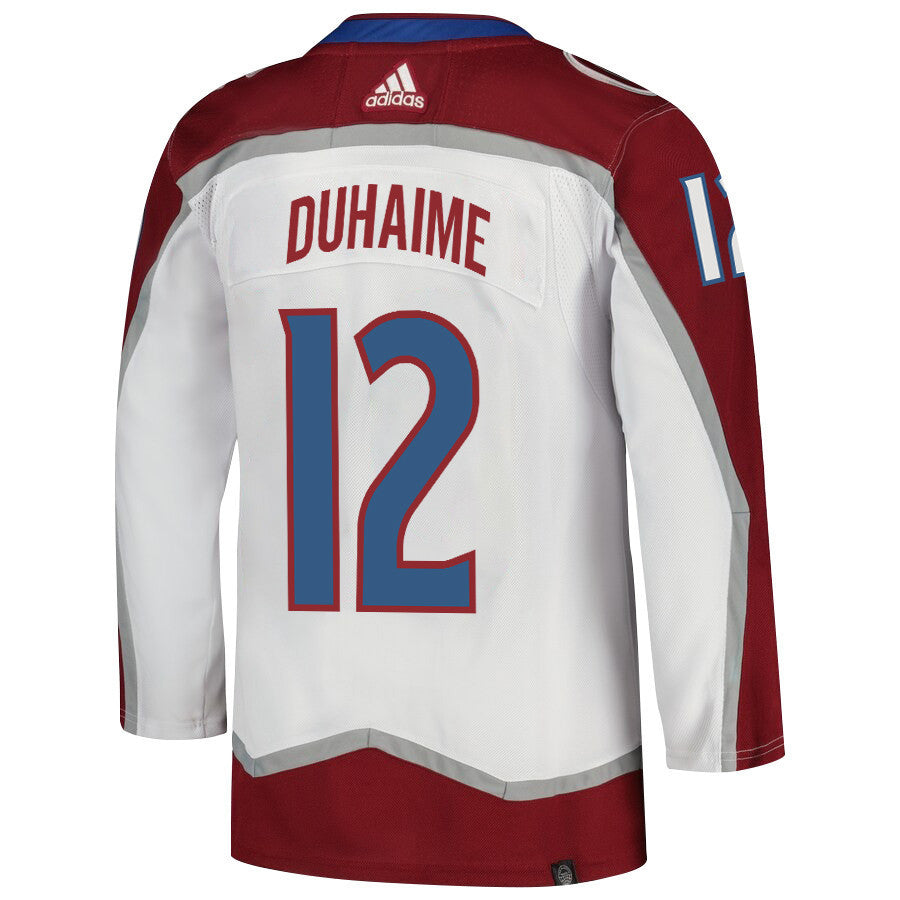 Brandon Duhaime 12 Colorado Avalanche 2024 NHL Playoffs Patch Away Jersey - Men, White