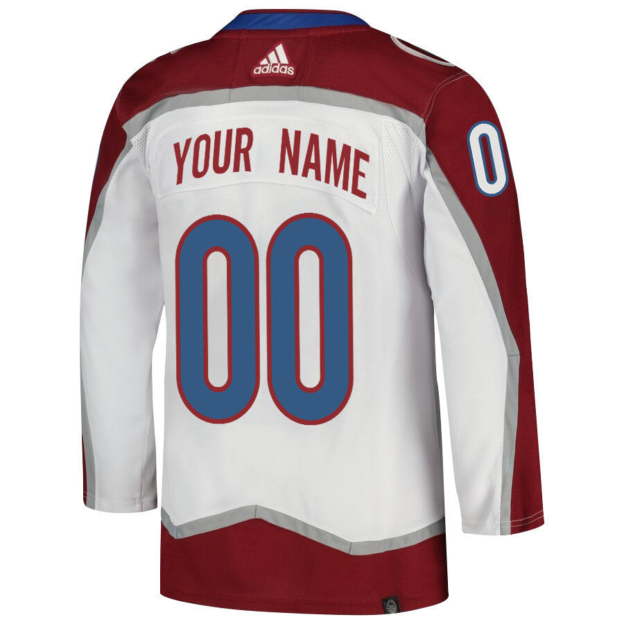 Colorado Avalanche 2024 NHL Playoffs Patch Away Jersey Customized - Men, White