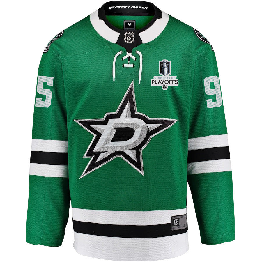 Matt Duchene 95 Dallas Stars 2024 NHL Playoffs Patch Home Jersey - Men, Green