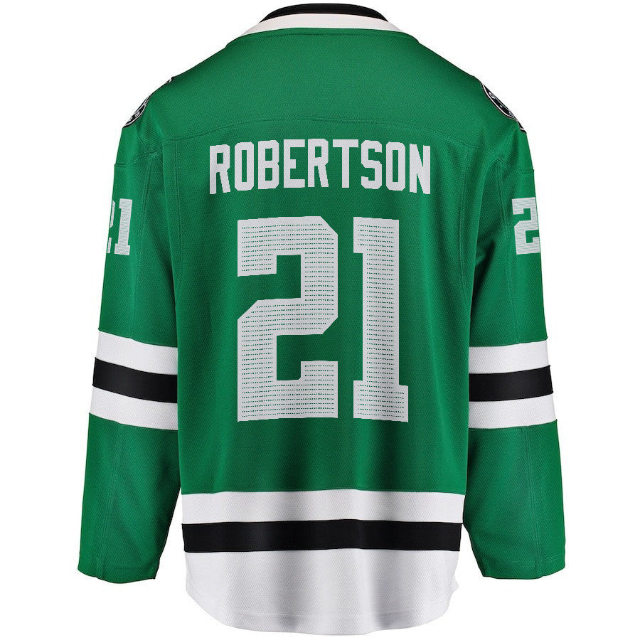 Jason Robertson 21 Dallas Stars 2024 NHL Playoffs Patch Home Jersey - Men, Green