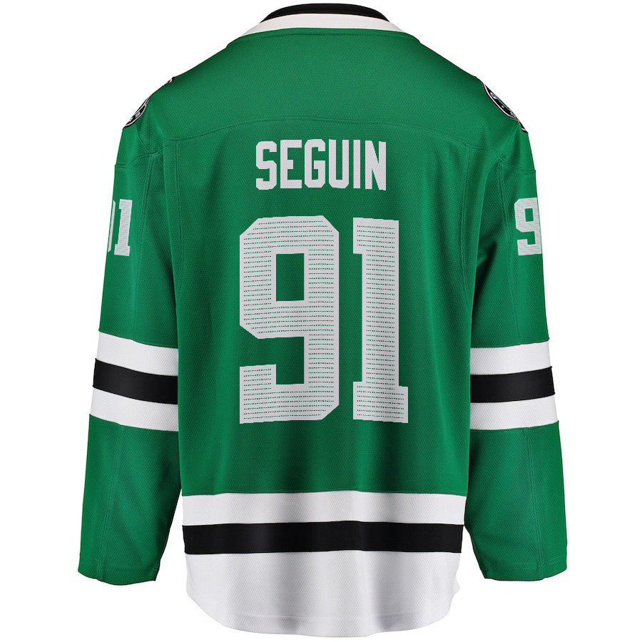 Tyler Seguin 91 Dallas Stars 2024 NHL Playoffs Patch Home Jersey - Men, Green