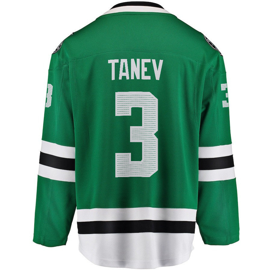 Chris Tanev 3 Dallas Stars 2024 NHL Playoffs Patch Home Jersey - Men, Green