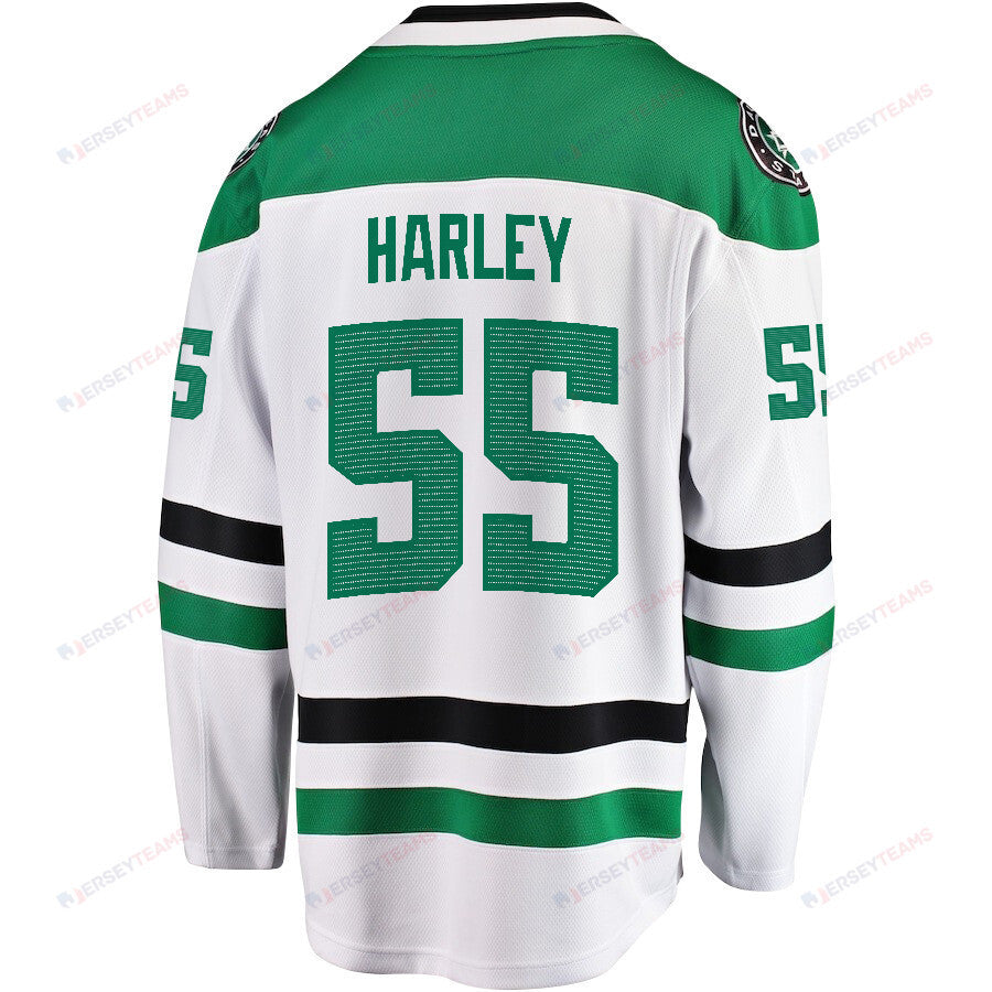 Thomas Harley 55 Dallas Stars 2024 NHL Playoffs Patch Away Breakaway Jersey - Men