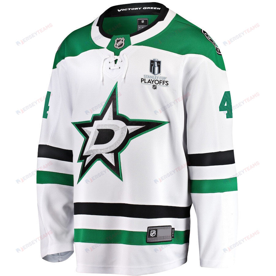 Miro Heiskanen 4 Dallas Stars 2024 NHL Playoffs Patch Away Breakaway Jersey - Men