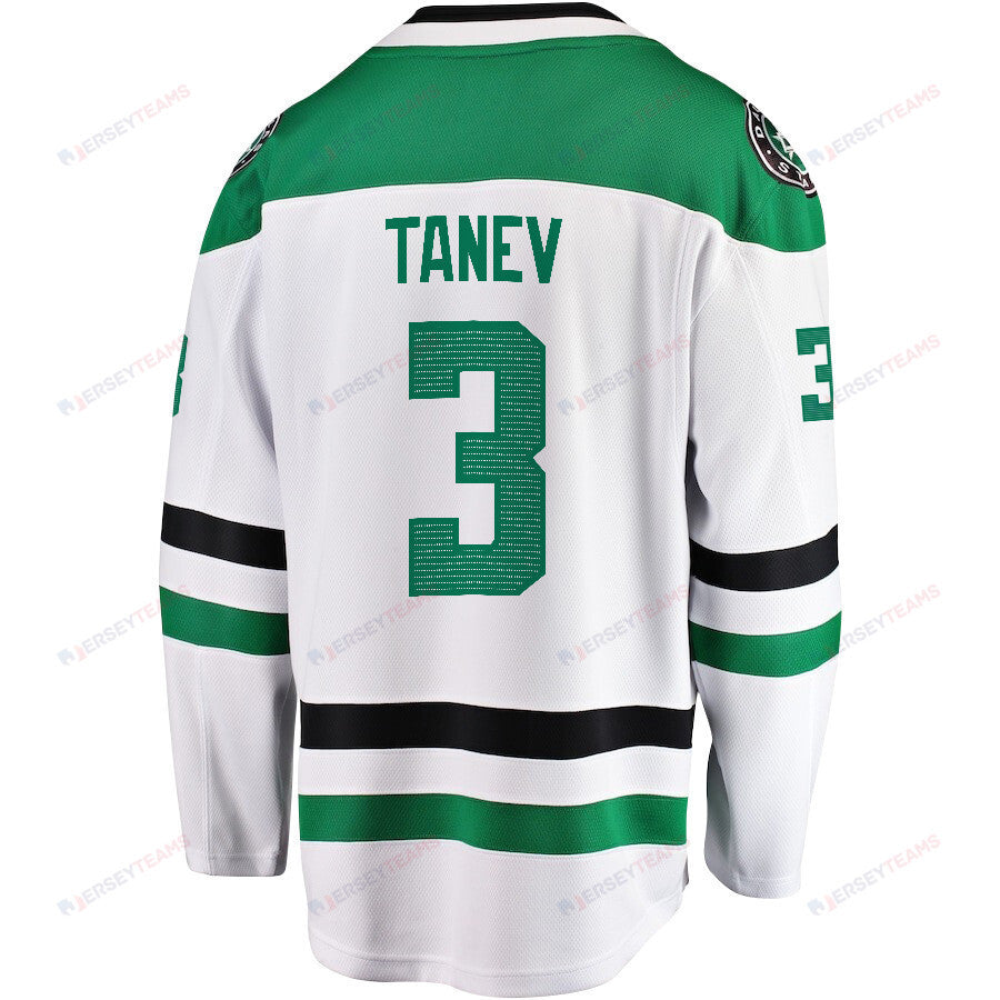 Chris Tanev 3 Dallas Stars 2024 NHL Playoffs Patch Away Breakaway Jersey - Men