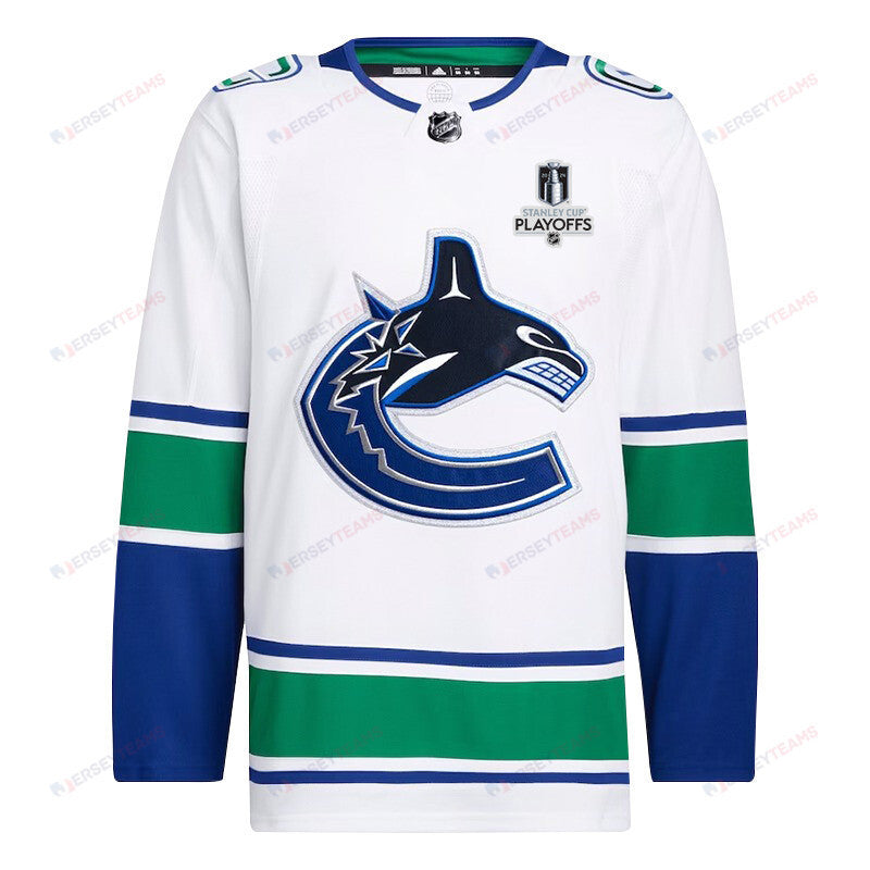 Vancouver Canucks 2024 NHL Playoffs Patch Away Jersey - Men, White