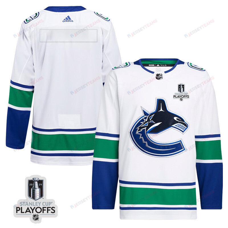 Vancouver Canucks 2024 NHL Playoffs Patch Away Jersey - Men, White