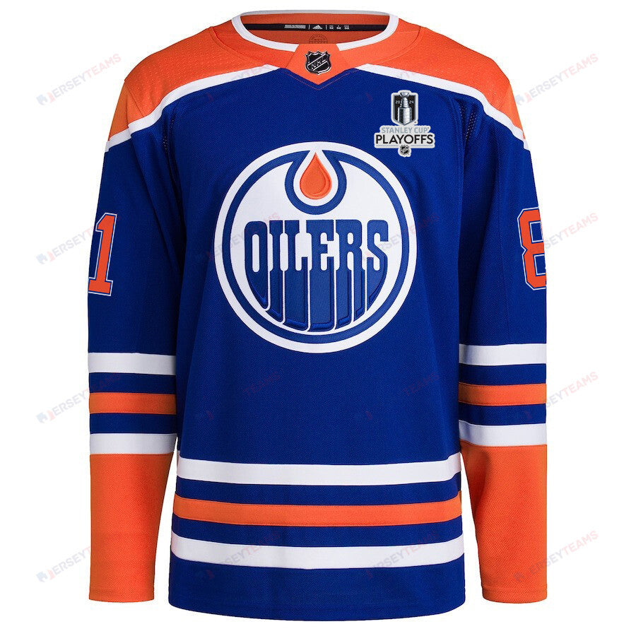 Evander Kane 91 Edmonton Oilers 2024 NHL Playoffs Patch Home Jersey - Men