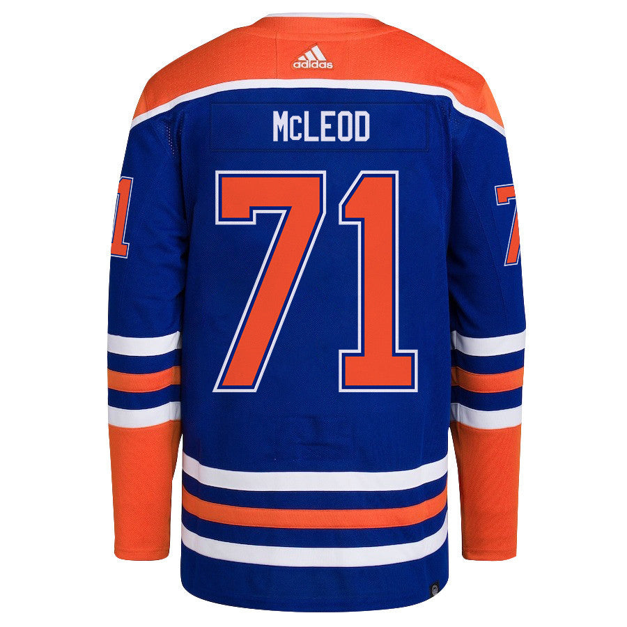Ryan McLeod 71 Edmonton Oilers 2024 NHL Playoffs Patch Home Jersey - Men