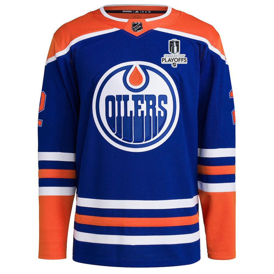 Evan Bouchard 2 Edmonton Oilers 2024 NHL Playoffs Patch Home Jersey - Men
