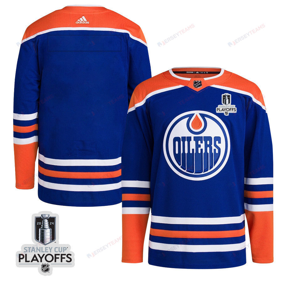 Edmonton Oilers 2024 NHL Playoffs Patch Home Jersey - Men