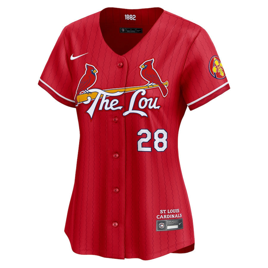 Nolan Arenado 28 St. Louis Cardinals 2024 City Connect Limited Women Jersey - Red