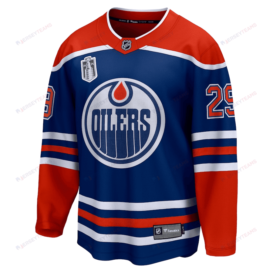 Leon Draisaitl 29 Edmonton Oilers 2024 Stanley Cup Final Home Breakaway Player Jersey - Royal