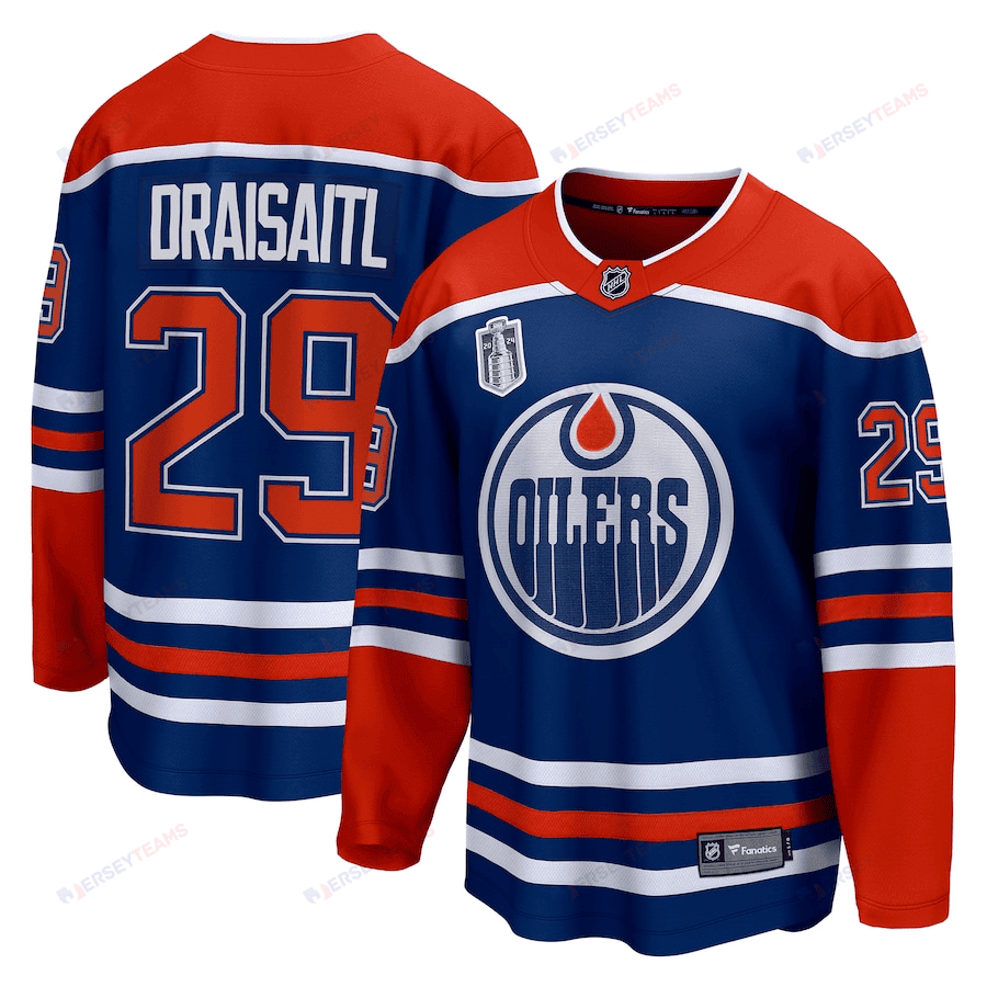 Leon Draisaitl 29 Edmonton Oilers 2024 Stanley Cup Final Home Breakaway Player Jersey - Royal