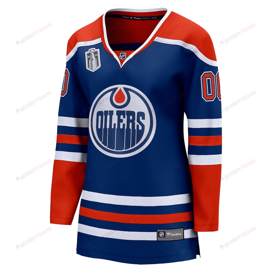 Edmonton Oilers 2024 Stanley Cup Final Home Breakaway Custom Name Jersey - Royal, Women