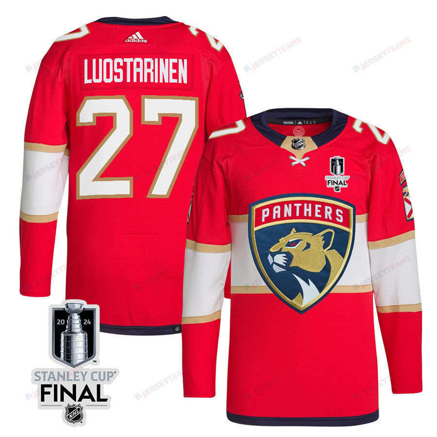 Eetu Luostarinen 27 Florida Panthers 2024 STANLEY CUP Final Home Breakaway Jersey - Men, Red