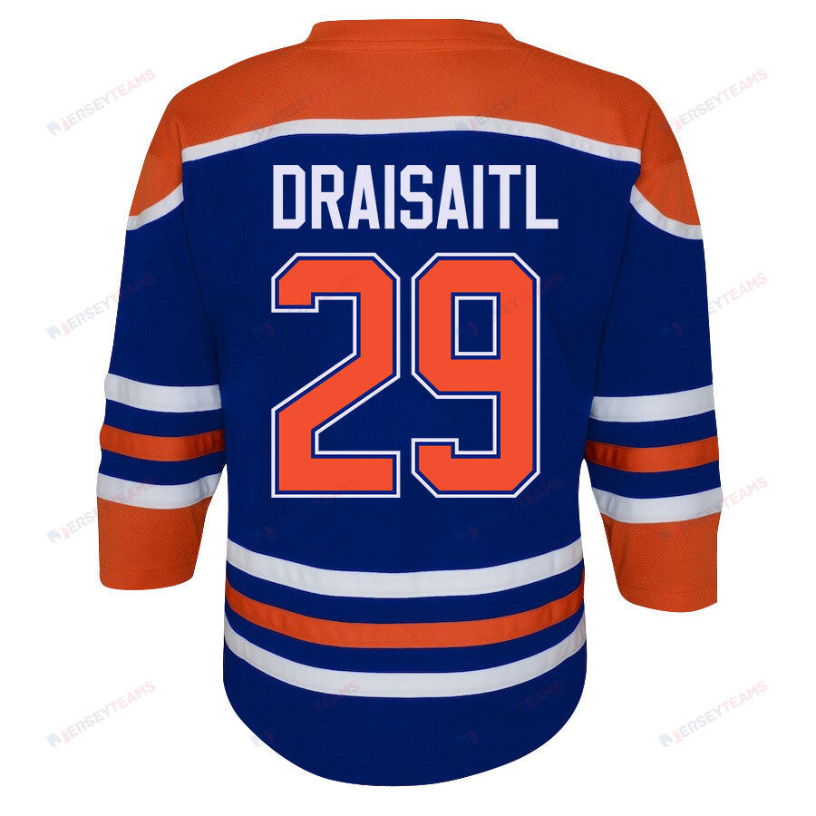 Leon Draisaitl 29 Edmonton Oilers 2024 STANLEY CUP Final Youth Home Jersey - Royal