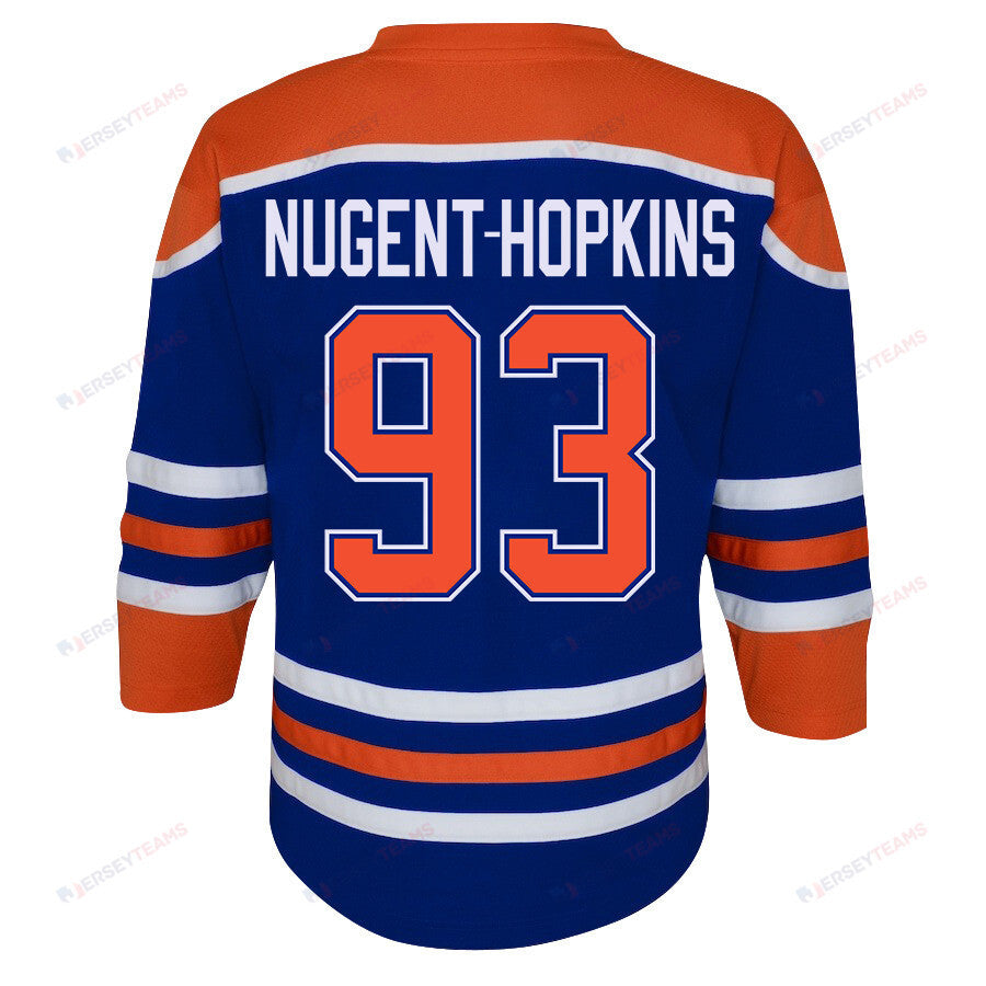 Ryan Nugent-Hopkins 93 Edmonton Oilers 2024 STANLEY CUP Final Youth Home Jersey - Royal