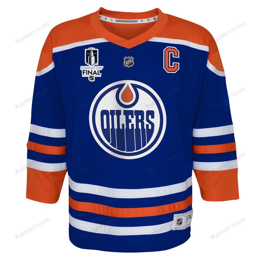 Ryan Nugent-Hopkins 93 Edmonton Oilers 2024 STANLEY CUP Final Youth Home Jersey - Royal