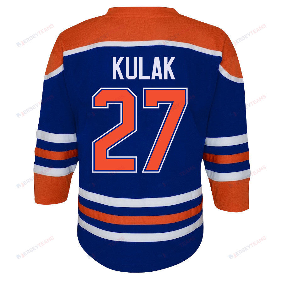 Brett Kulak 27 Edmonton Oilers 2024 STANLEY CUP Final Youth Home Jersey - Royal