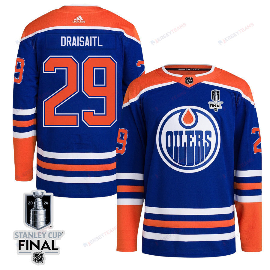 Leon Draisaitl 29 Edmonton Oilers 2024 STANLEY CUP Final Home Primegreen Jersey - Men, Royal