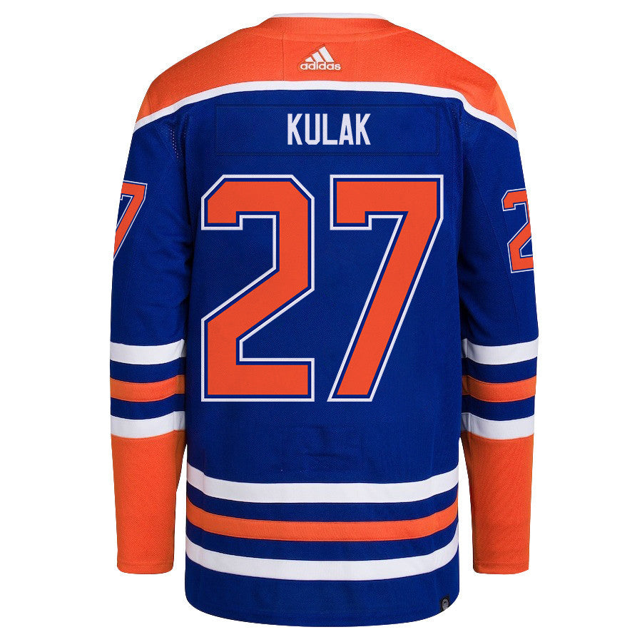 Brett Kulak 27 Edmonton Oilers 2024 STANLEY CUP Final Home Primegreen Jersey - Men, Royal