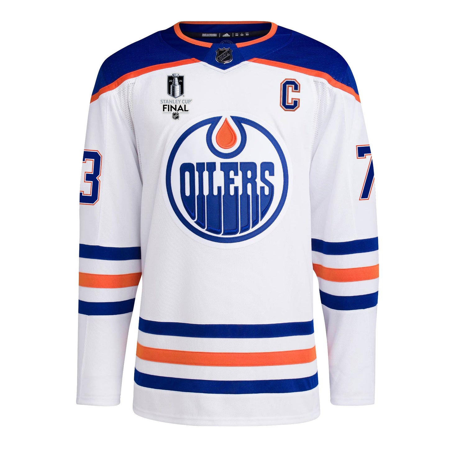 Vincent Desharnais 73 Edmonton Oilers 2024 STANLEY CUP Final Away Jersey - Men, White
