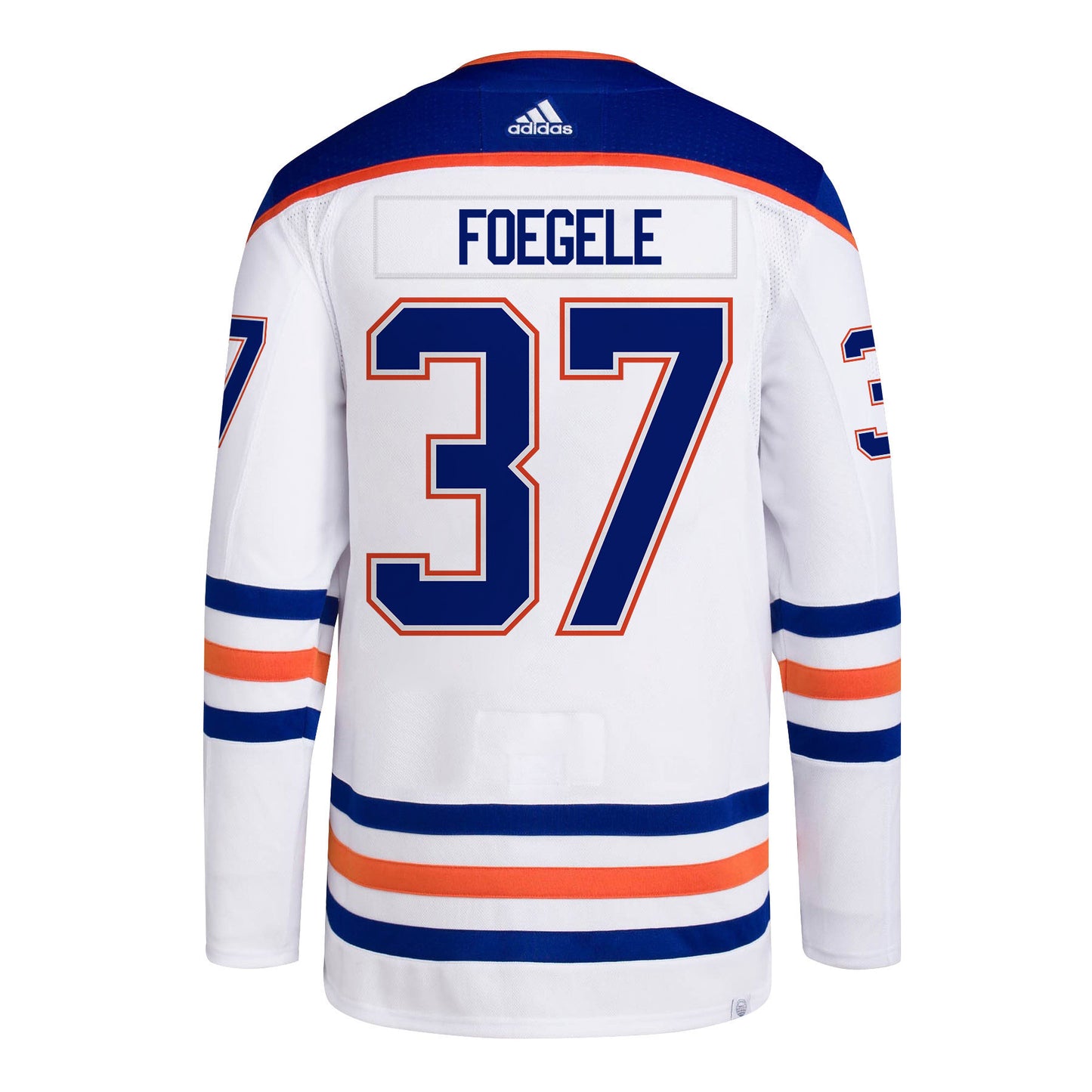 Warren Foegele 37 Edmonton Oilers 2024 STANLEY CUP Final Away Jersey - Men, White