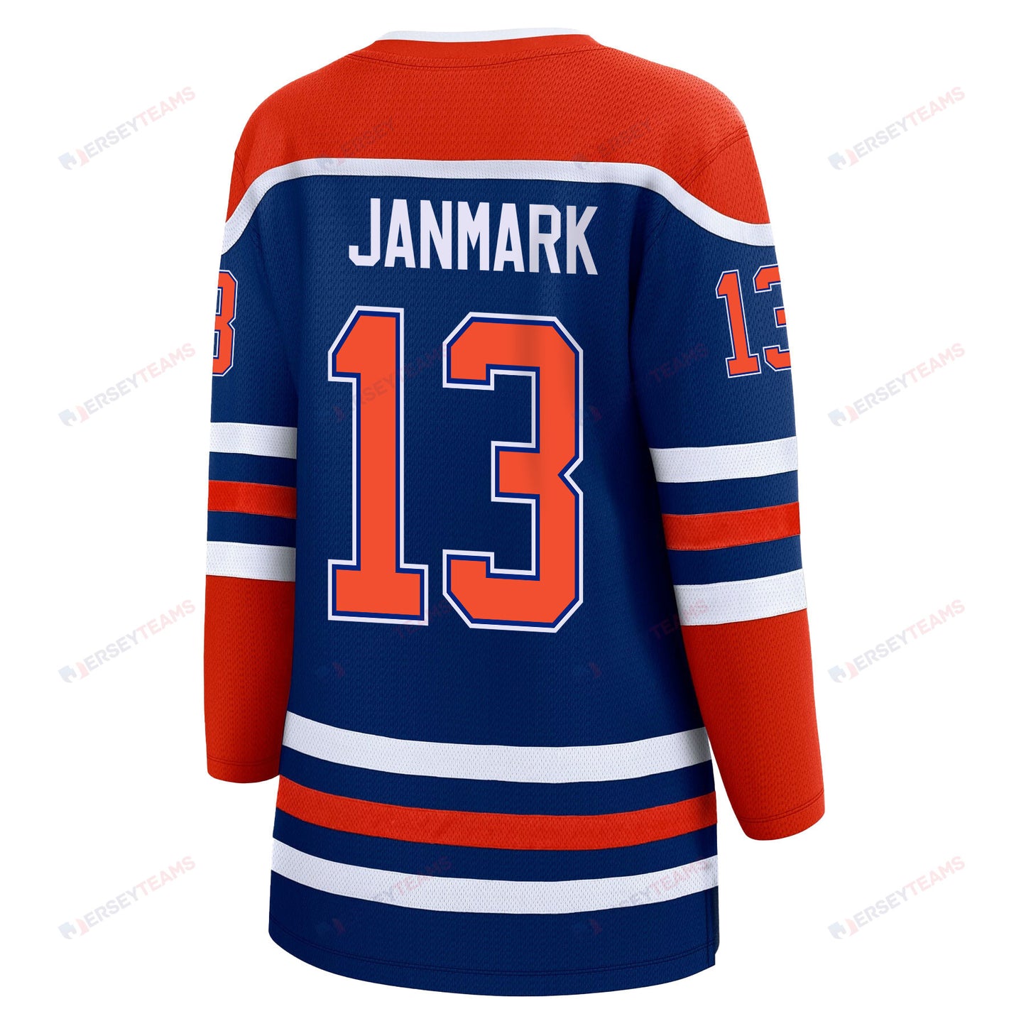 Mattias Janmark 13 Edmonton Oilers 2024 STANLEY CUP Final Women's Home Jersey - Royal