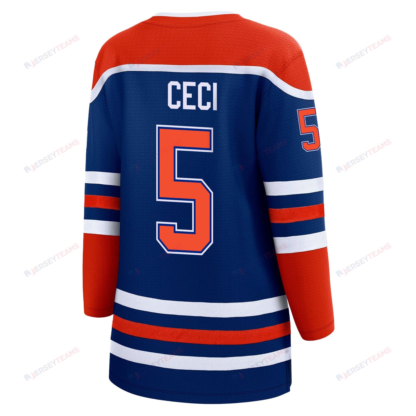 Cody Ceci 5 Edmonton Oilers 2024 STANLEY CUP Final Women's Home Jersey - Royal