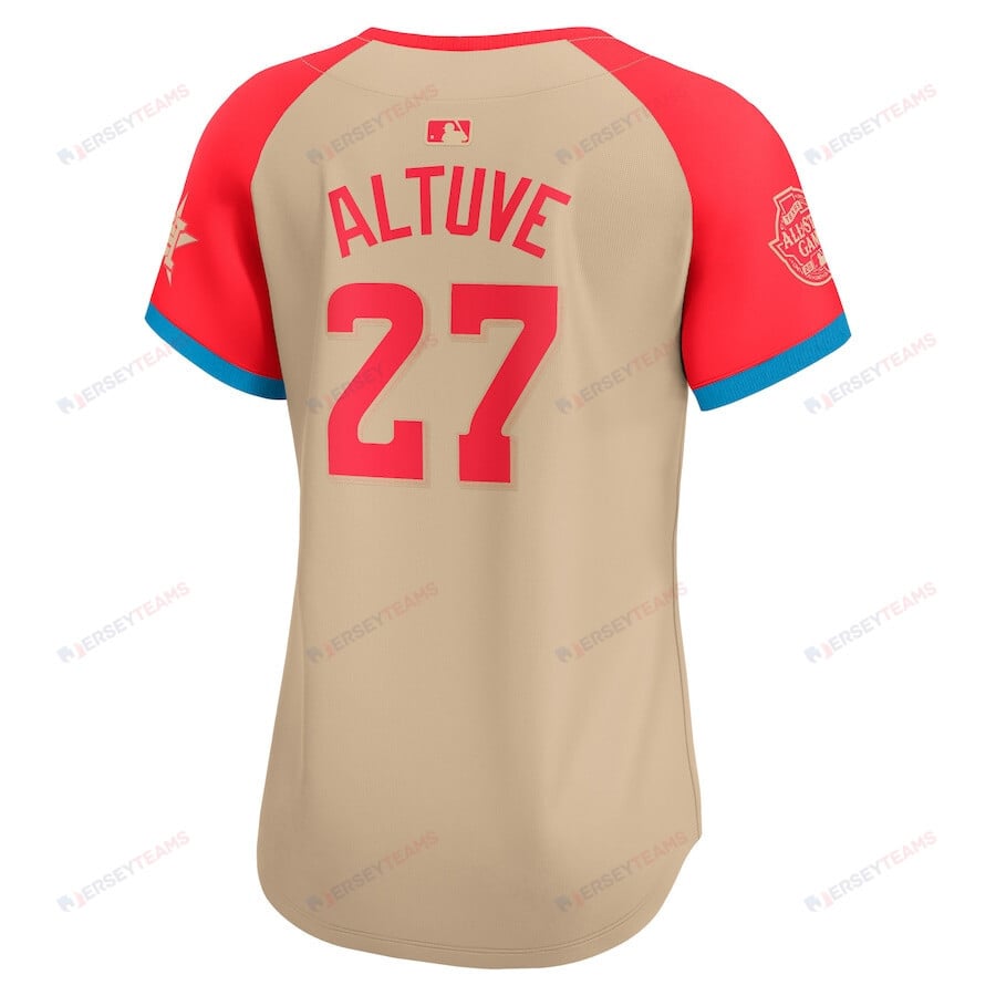 Jose Altuve 27 American League 2024 All-Star Game Limited Player Women Jersey - Cream