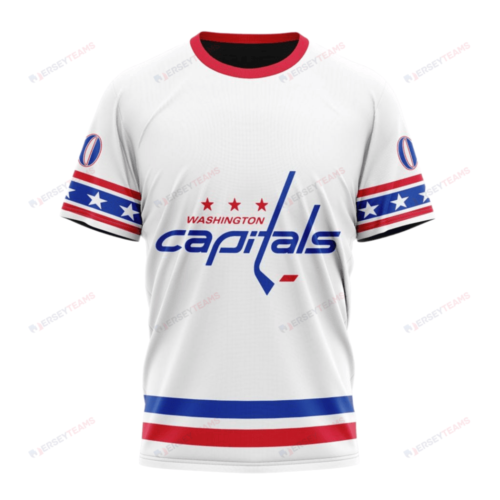 Washington Capitals Special Whiteout Design Custom AOP T-Shirt - White
