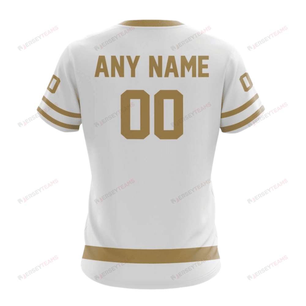 Vegas Golden Knights Special Whiteout Design Custom AOP T-Shirt - White