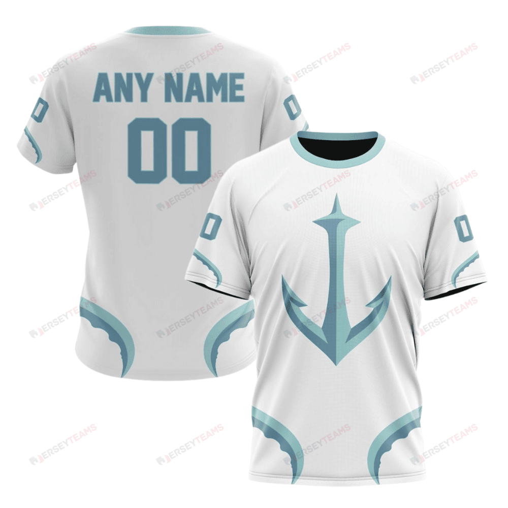 Seattle Kraken Special Whiteout Design Custom AOP T-Shirt - White