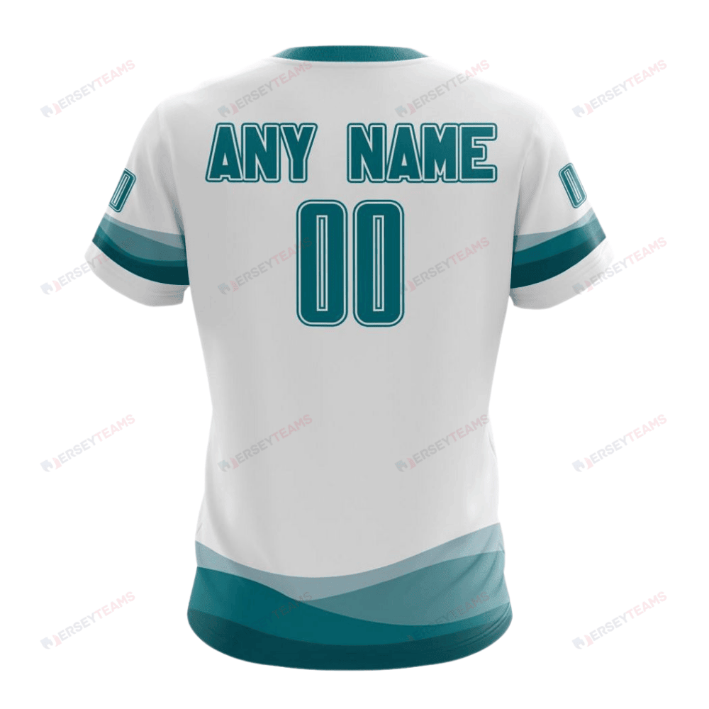 San Jose Sharks Special Whiteout Design Custom AOP T-Shirt - White