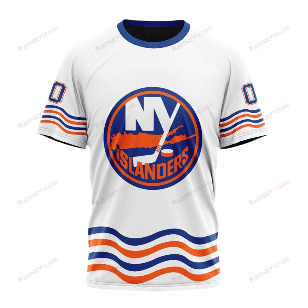 New York Islanders Special Whiteout Design Custom AOP T-Shirt - White