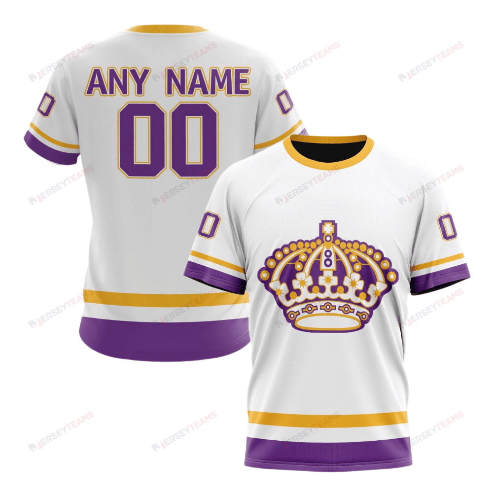 Los Angeles Kings Special Whiteout Design Custom AOP T-Shirt - White