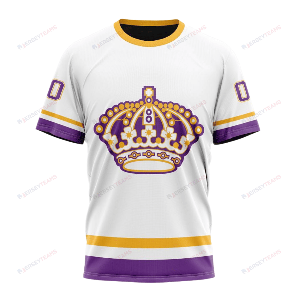 Los Angeles Kings Special Whiteout Design Custom AOP T-Shirt - White