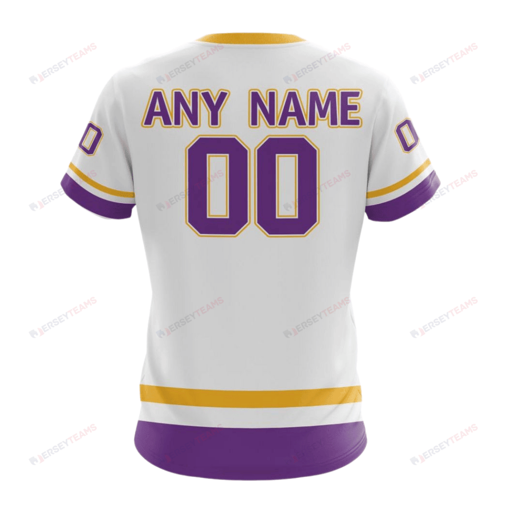 Los Angeles Kings Special Whiteout Design Custom AOP T-Shirt - White