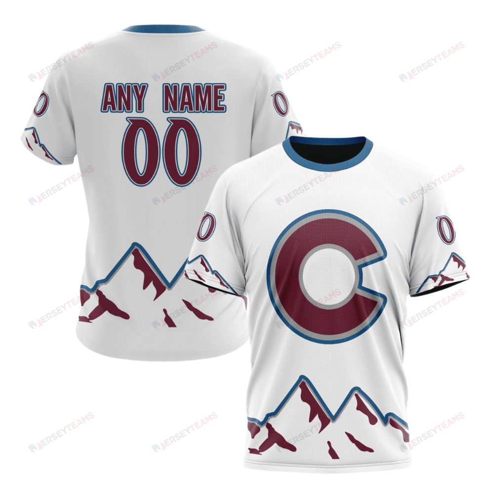 Colorado Avalanche Special Whiteout Custom AOP T-Shirt - White