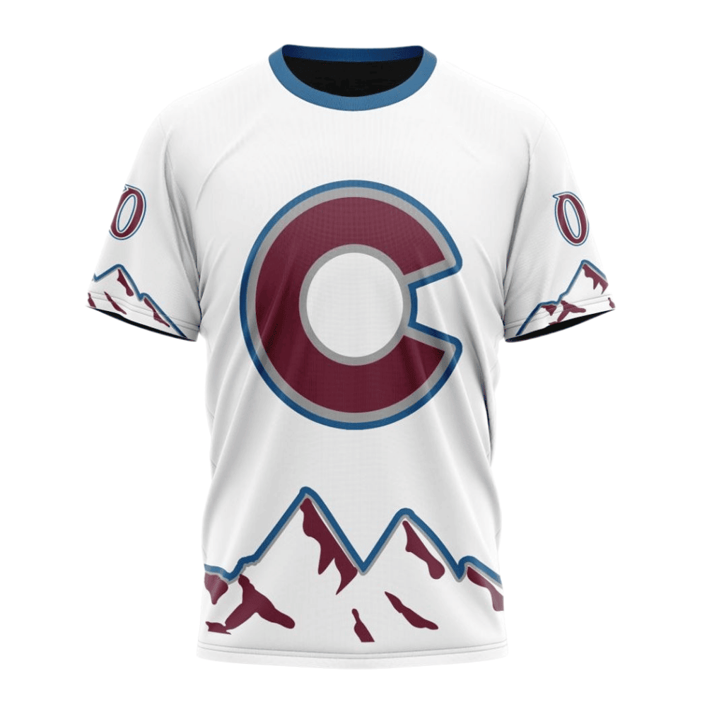 Colorado Avalanche Special Whiteout Custom AOP T-Shirt - White